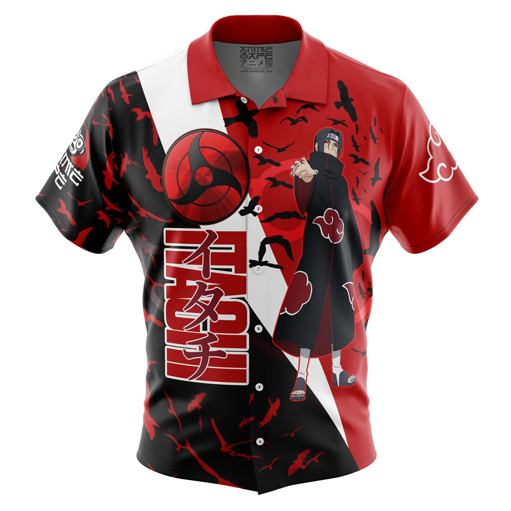 Uchiha Itachi  Shippuden Button Up Hawaiian Shirt