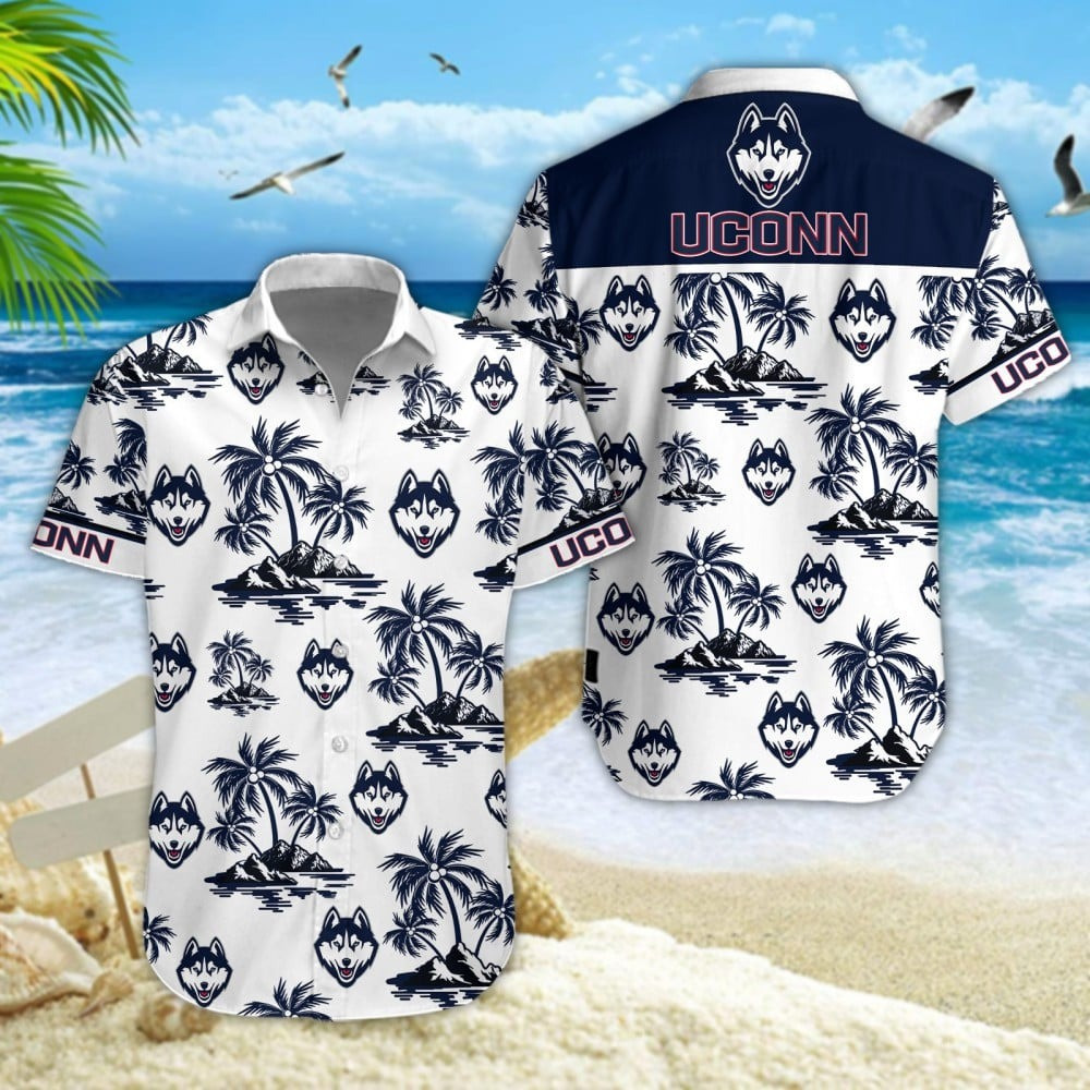 UConn Huskies Football Hawaiian Tropical Sports Shirt Gift For Back To School