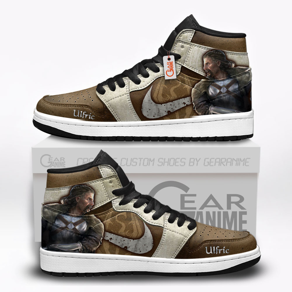 Ulfric Stormcloak Custom Gaming High-Top Leather Sneakers Elder Scrolls Custom Shoes