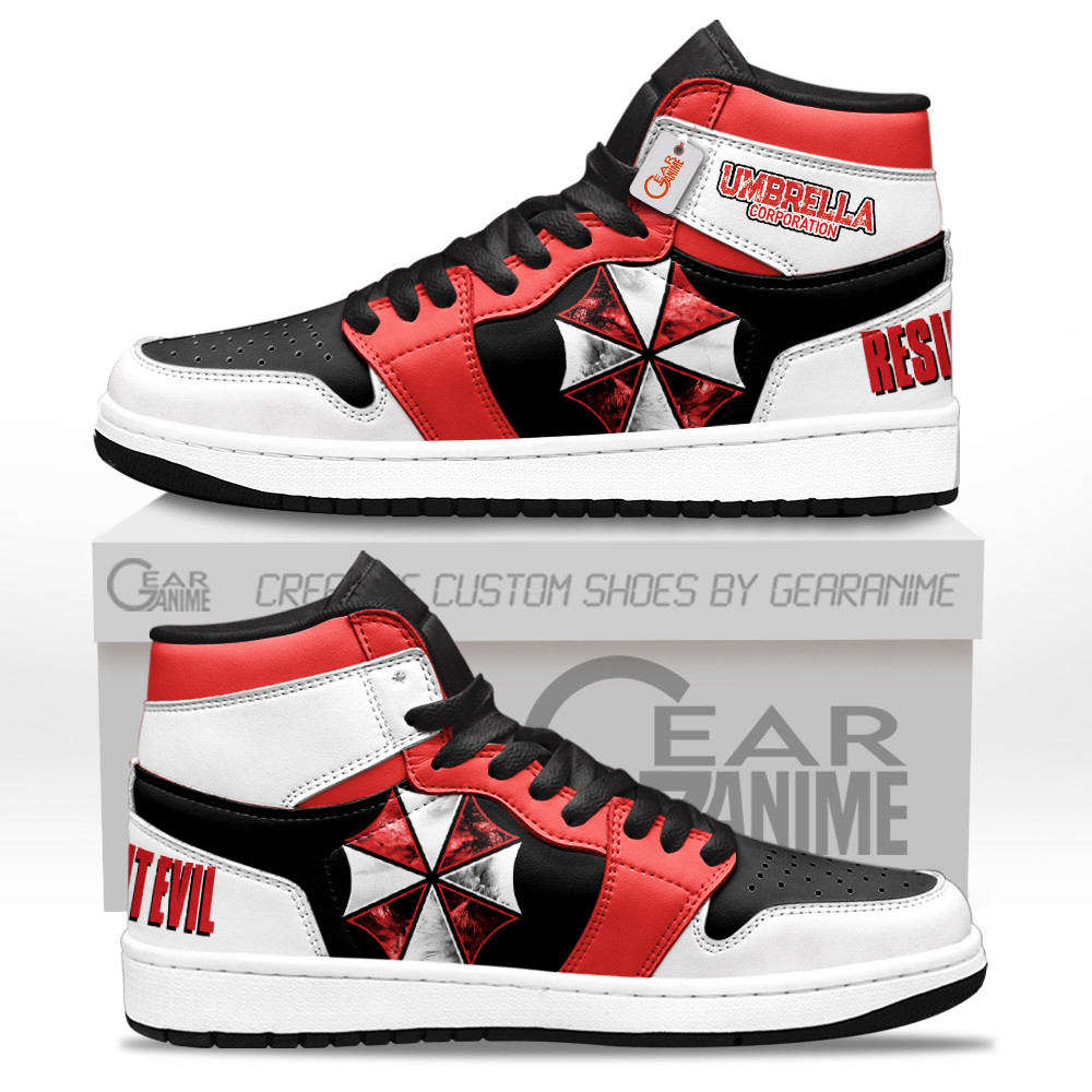 Umbrella Corporation Custom Gaming High-Top Leather Sneakers Games Collection Personalized