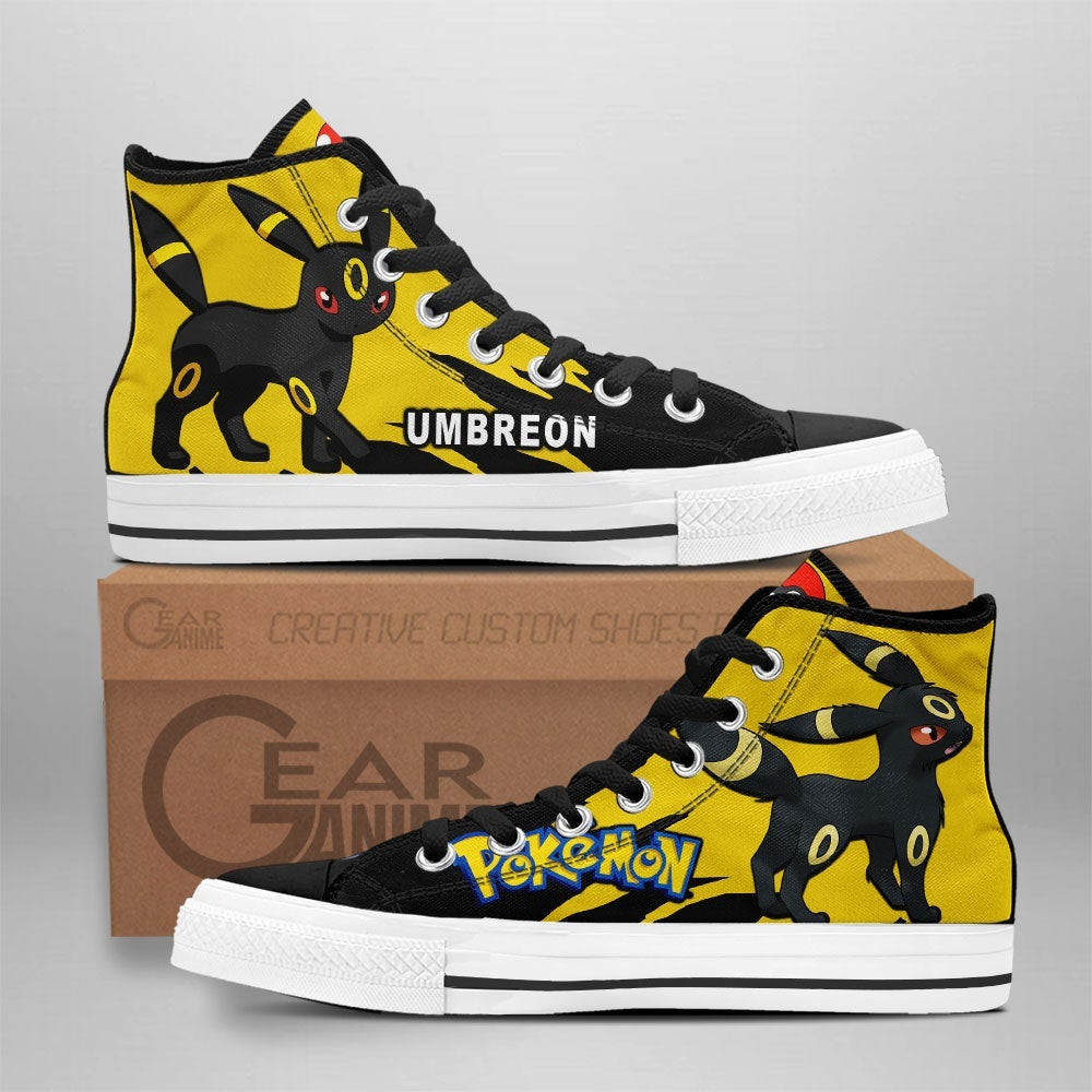 Umbreon Custom Anime High-Top Canvas Shoes