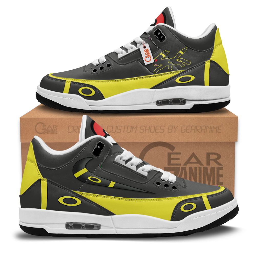 Umbreon Custom Anime Retro 3 Leather Sneakers