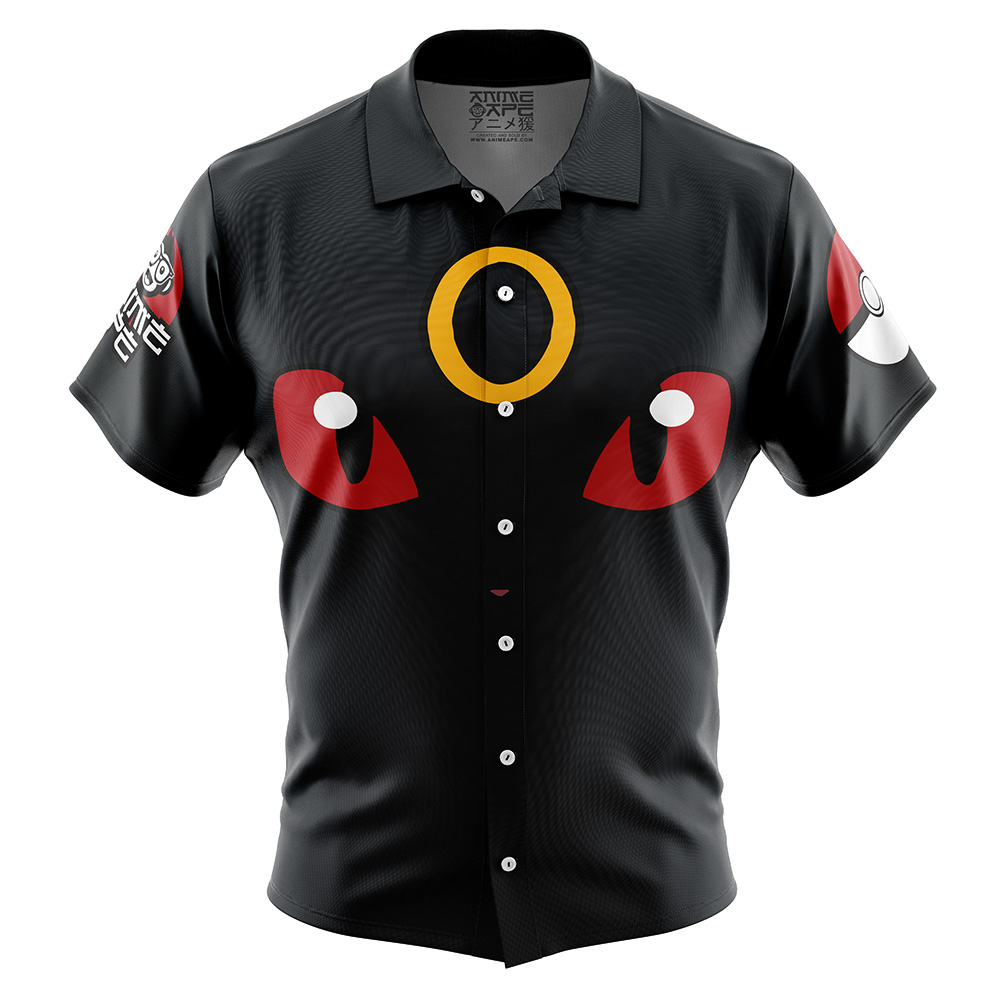 Umbreon Face Pokemon Button Up Hawaiian Shirt