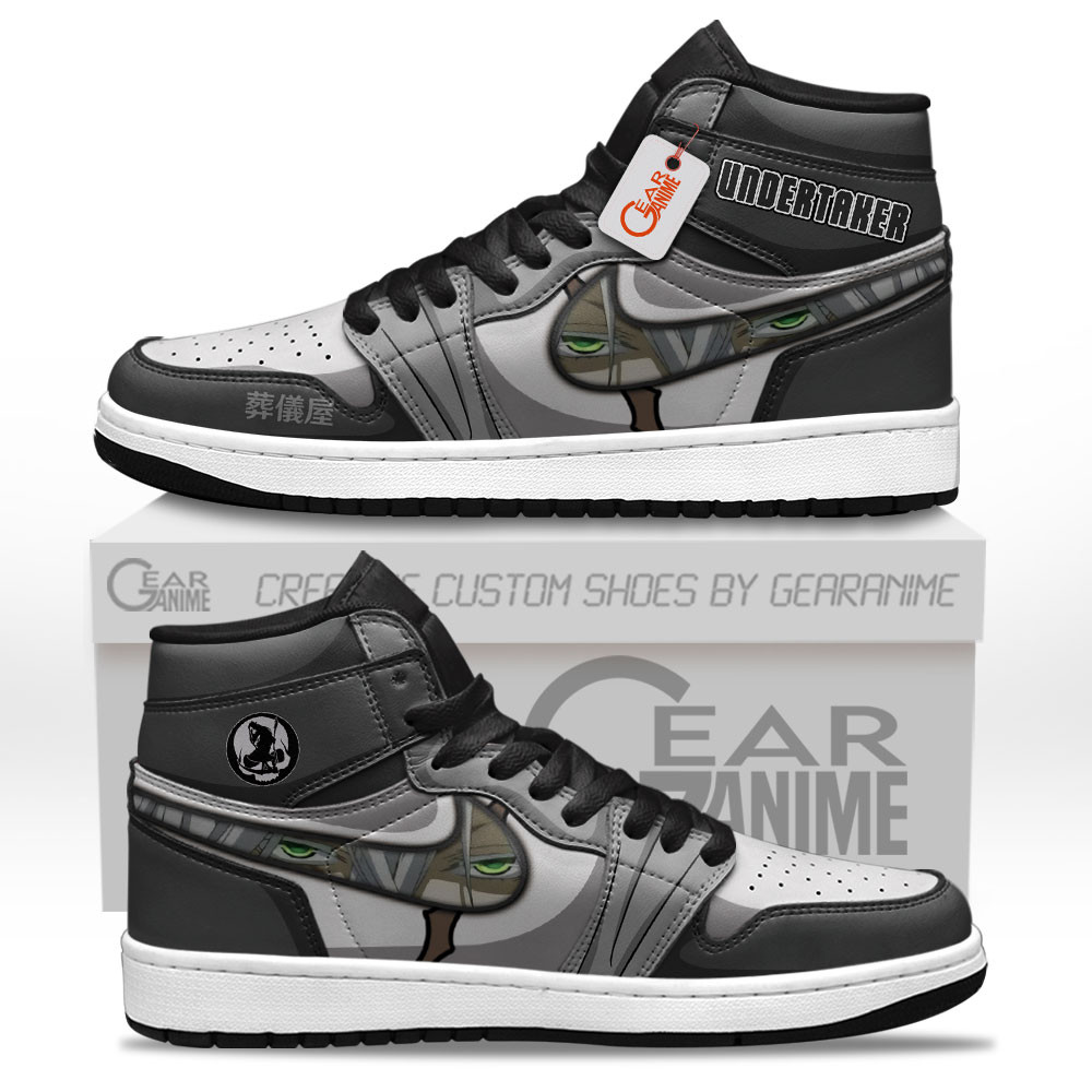 Undertaker Custom Anime High-Top Leather Sneakers Black Butler