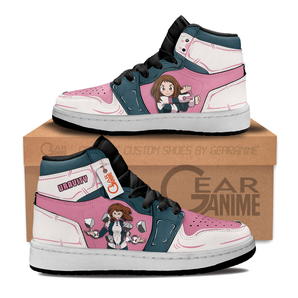 Uravity Custom Anime Kids High-Top Leather Sneakers Personalized