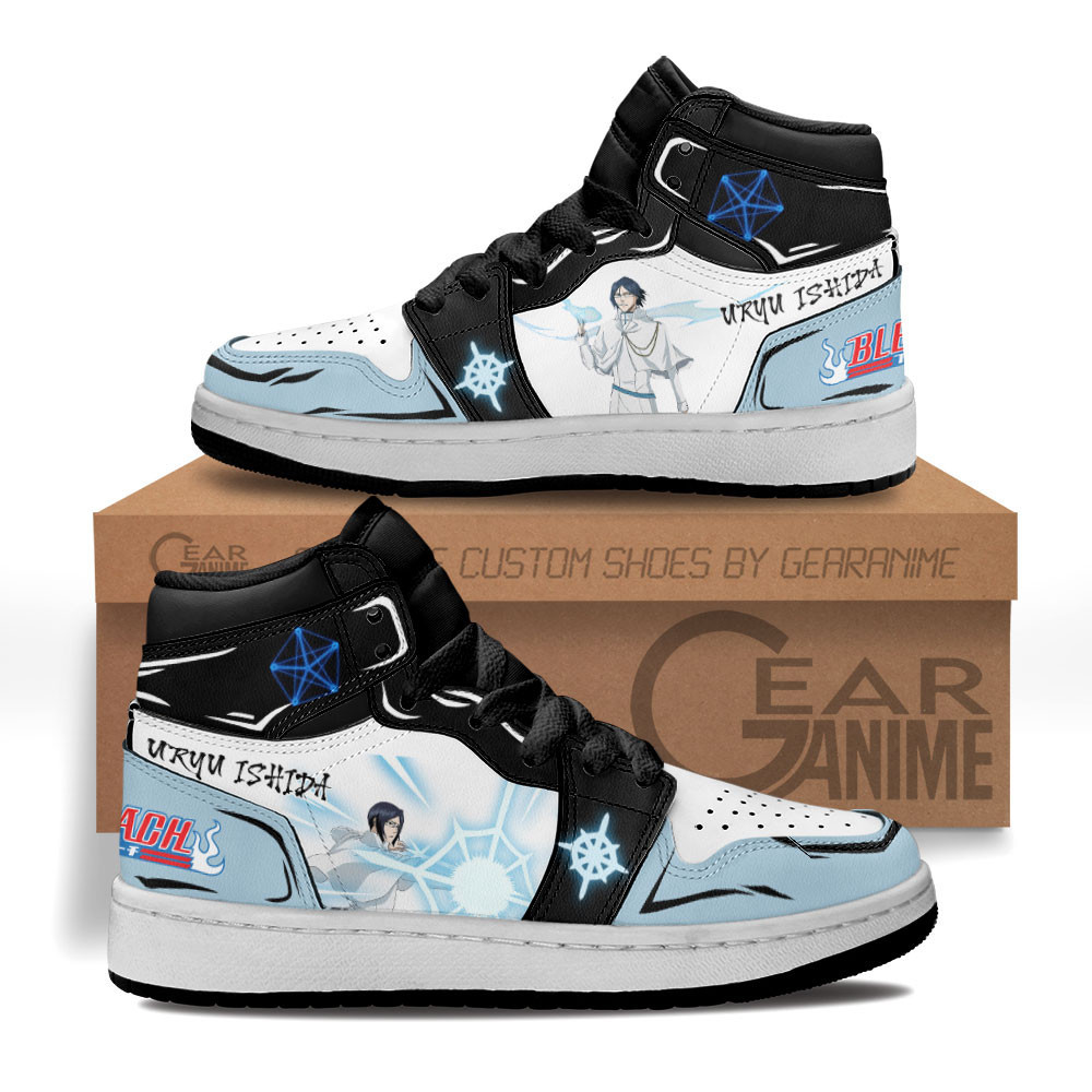 Uryu Ishida Custom Anime Kids High-Top Leather Sneakers