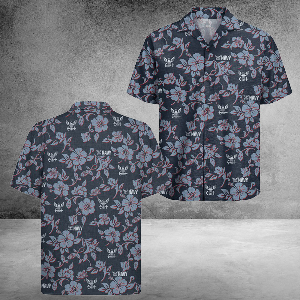 US Navy 250Th Years Of Service Hawaiian Shirt America Land Of The Free Gifts Ideas For Him