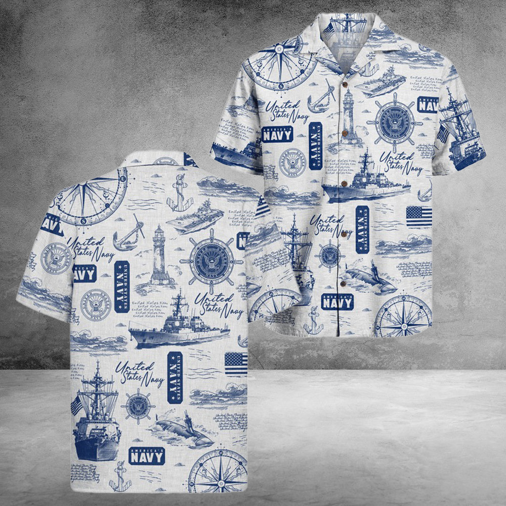 US Navy 250Th Years Of Service Hawaiian Shirt United States Great Gifts Ideas For Father