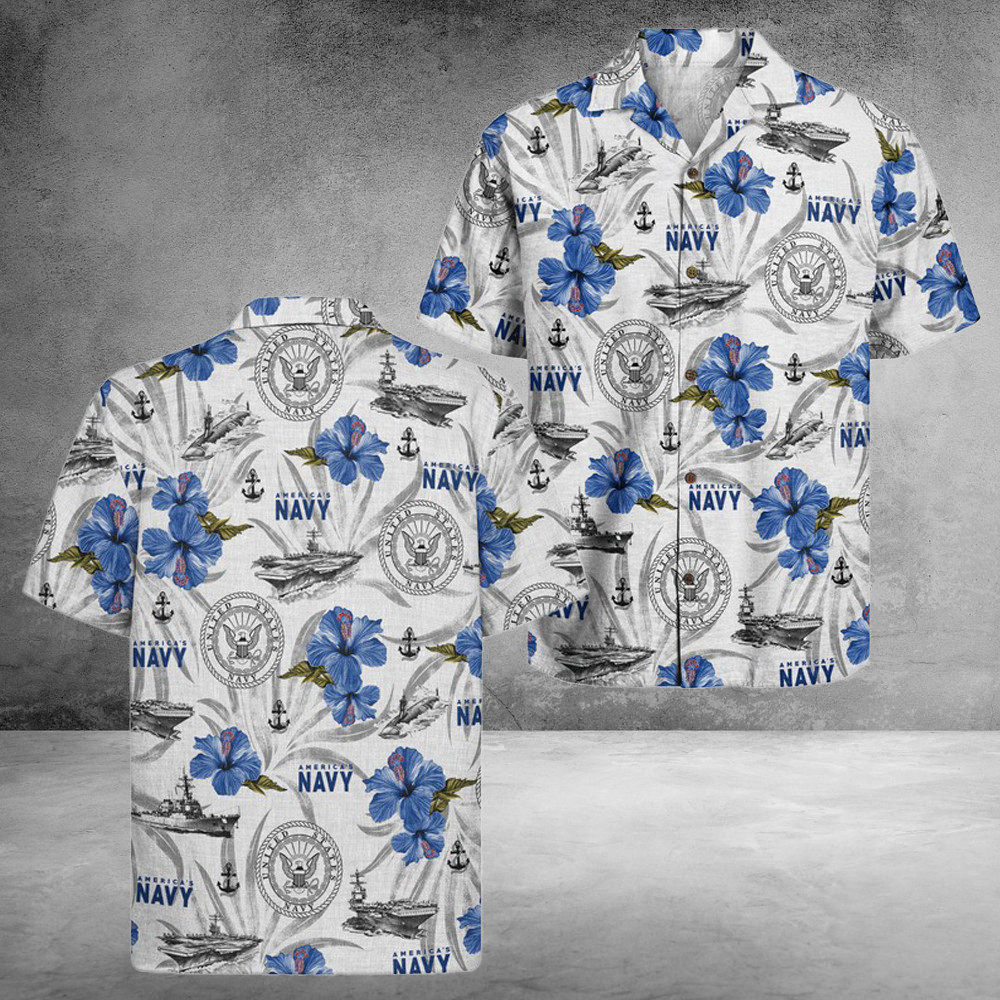 US Navy 250th Years Of Service Hawaiian Shirt United Wings Of Freedom Gifts For Mother