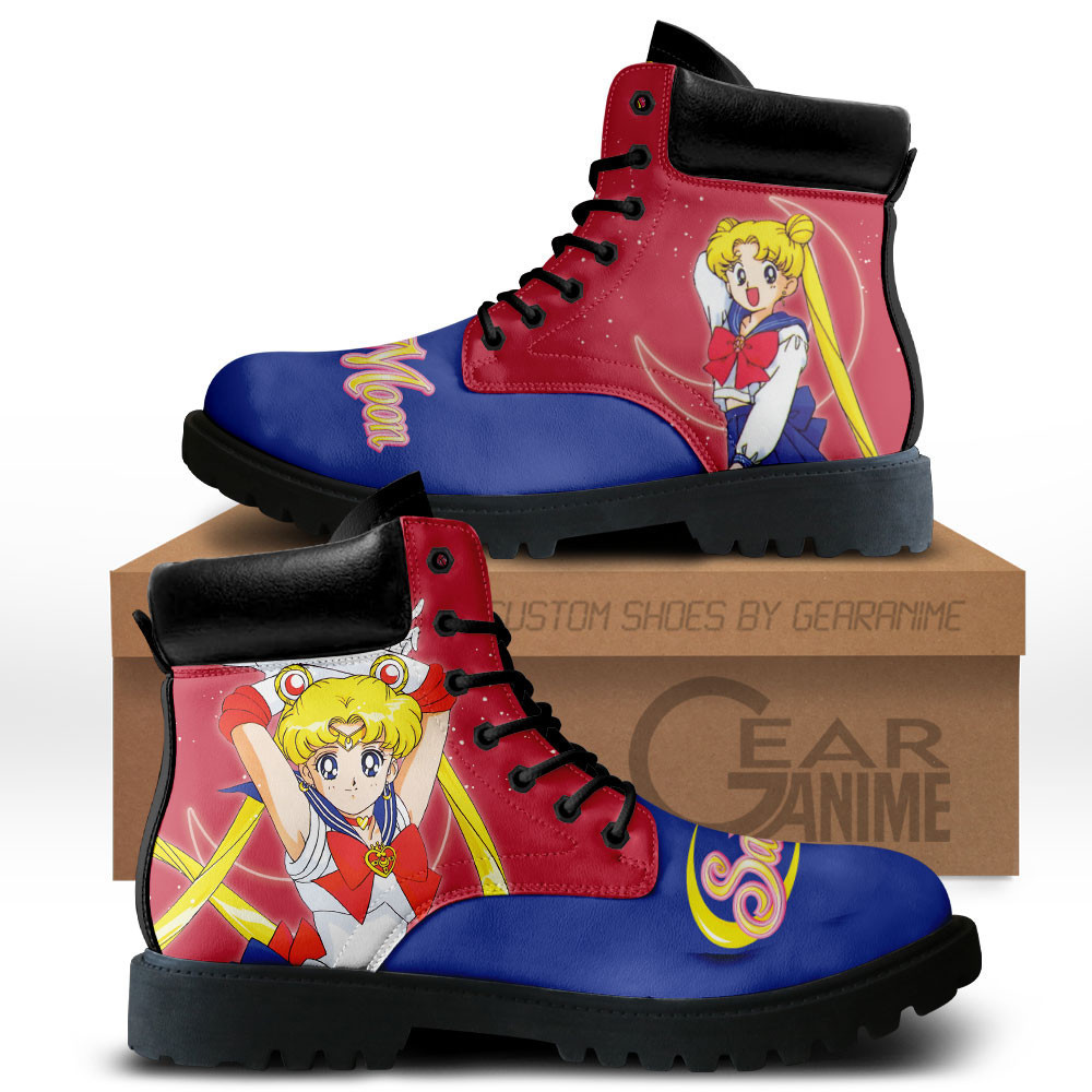 Usagi Tsukino Custom Anime Combat Boots MV3110