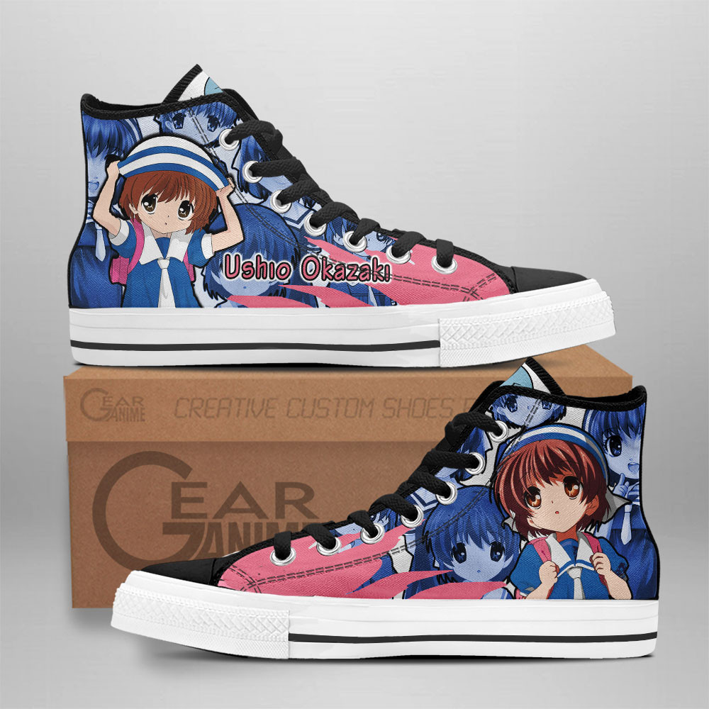 Ushio Okazaki Custom Anime High-Top Canvas Shoes NTT131