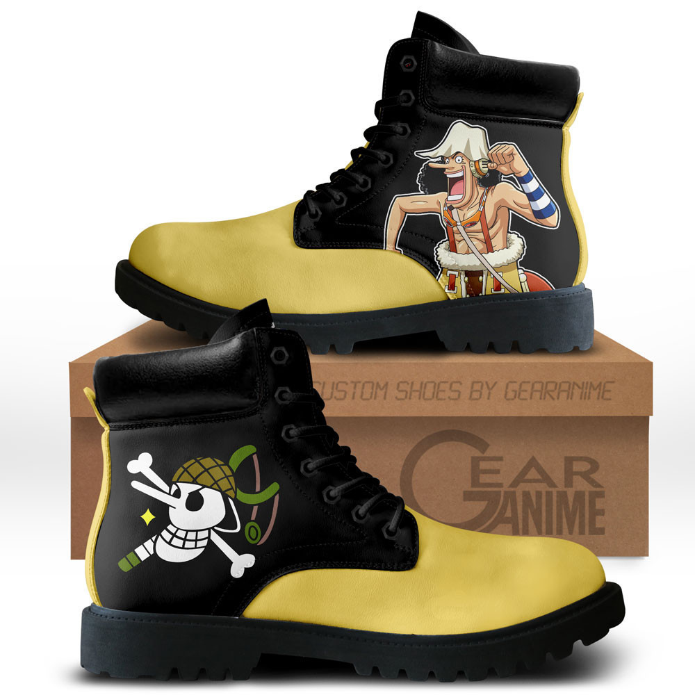Usopp Custom Anime Combat Boots NTT051