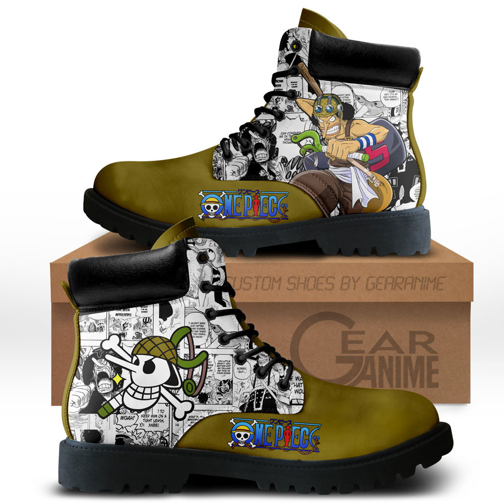 Usopp Custom Anime Combat Boots NTT151