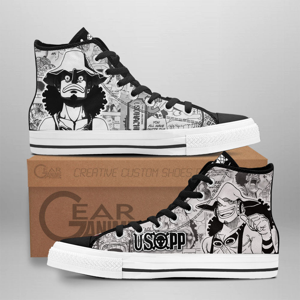 Usopp Custom Anime High-Top Canvas Shoes