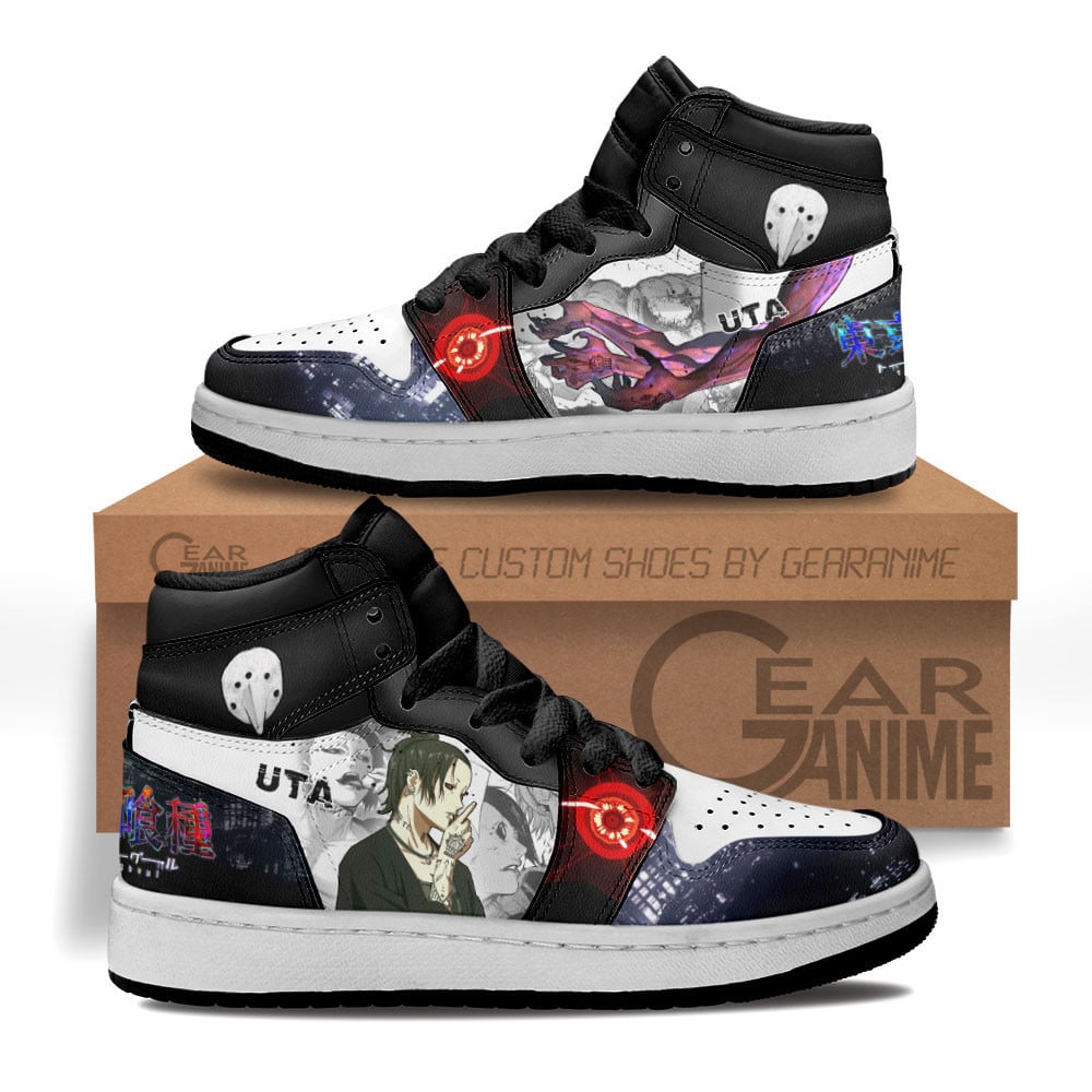 Uta Custom Anime Kids High-Top Leather Sneakers MV2802