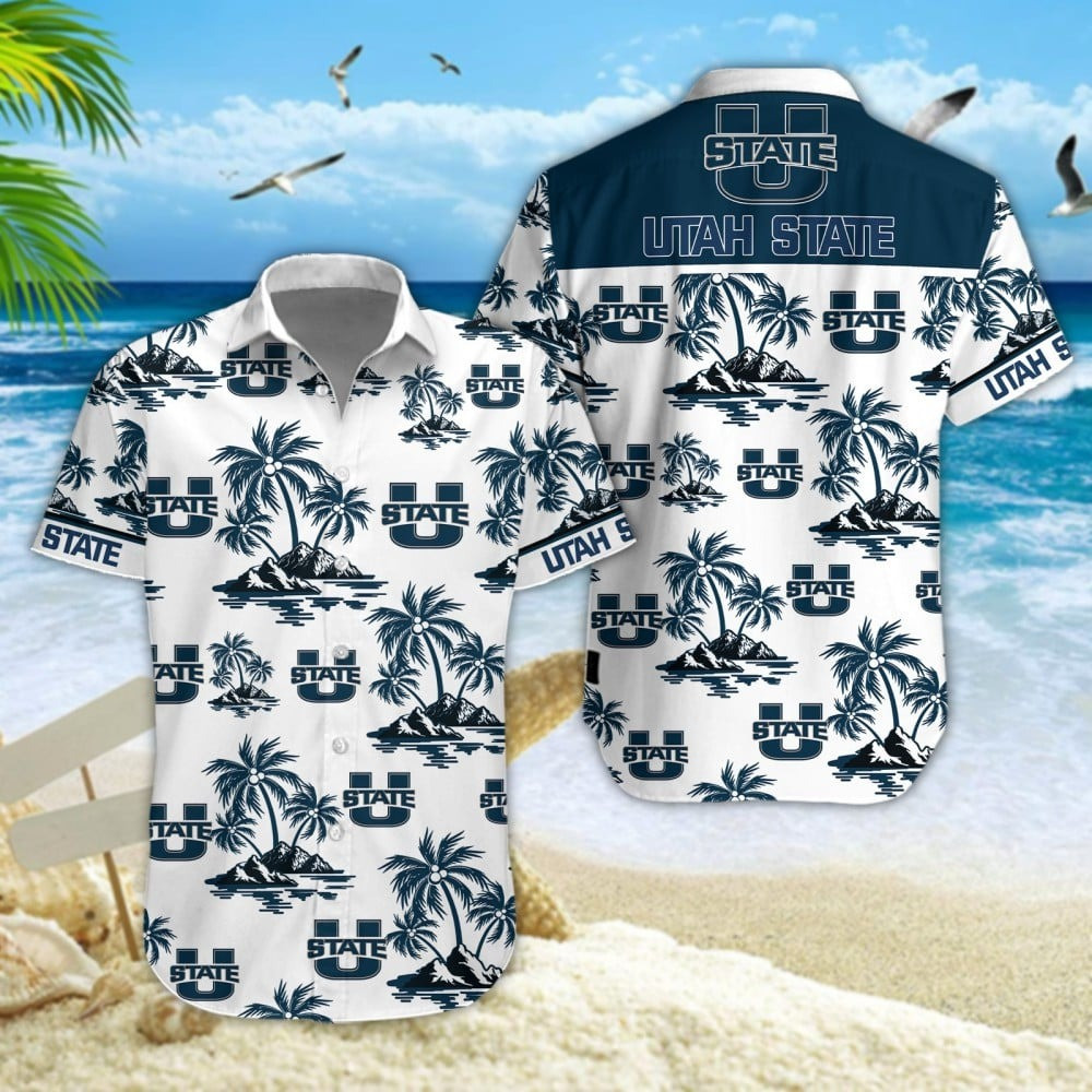 Utah State Aggies Football Hawaiian Game Day Apparel Gift For Hawaiian Shirt Lovers