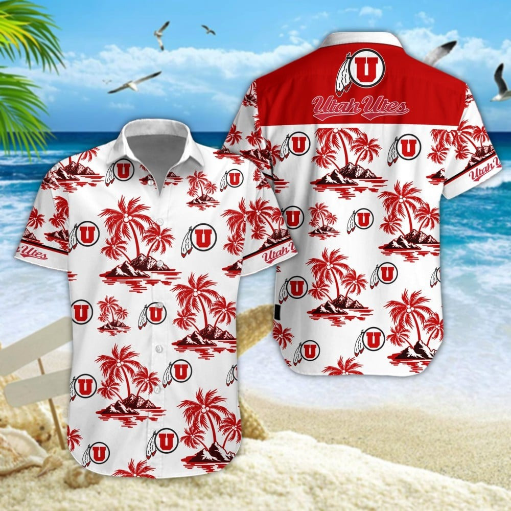 Utah Utes Football Hawaiian Football Aloha Shirt Special Gift For College Football Lovers