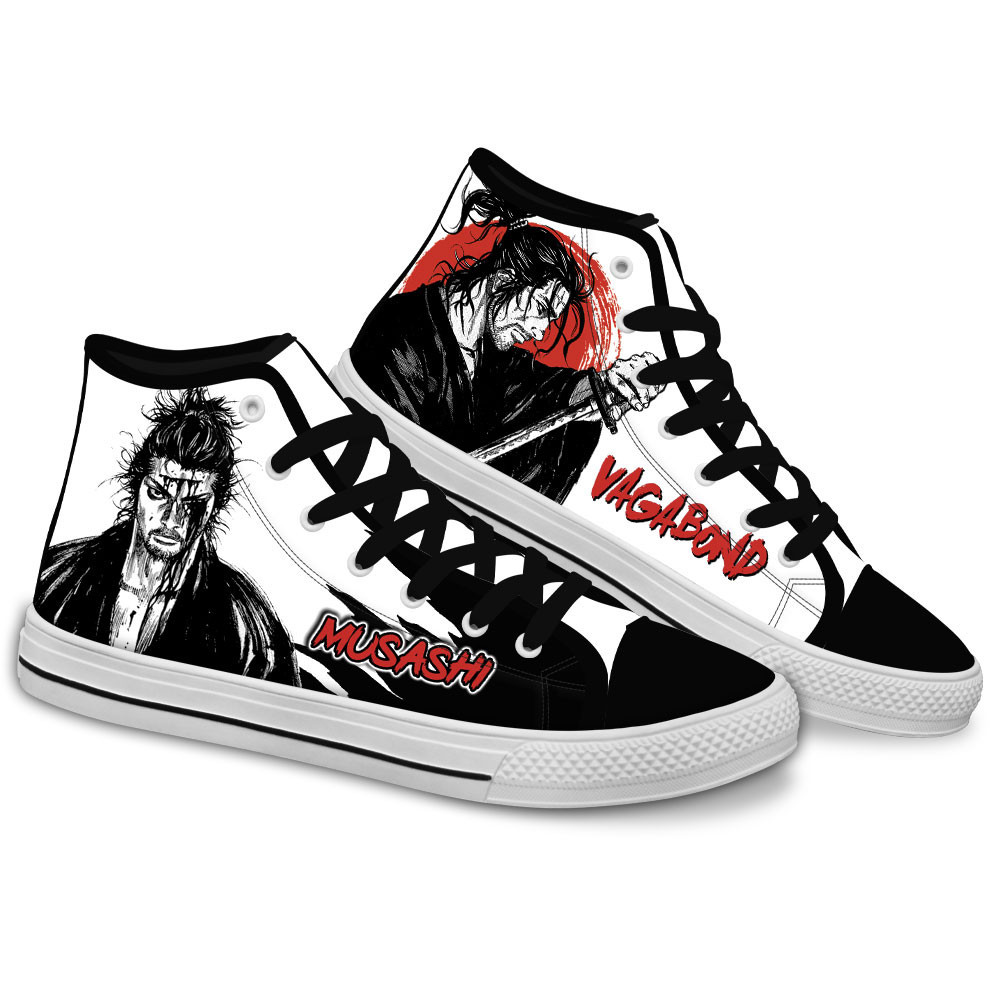 Vagabond Miyamoto Musashi Custom Anime High-Top Canvas Shoes NTT130