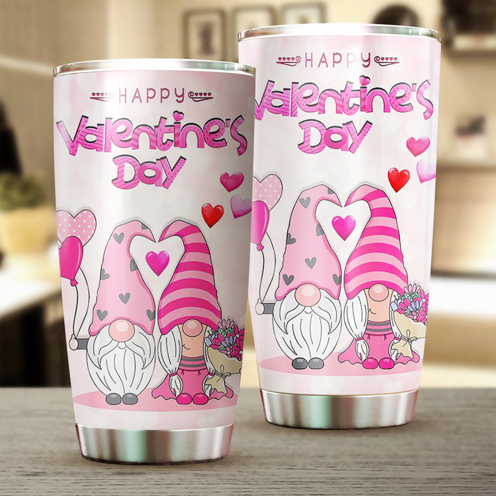 Valentine's Day Gnome Couple Tumbler