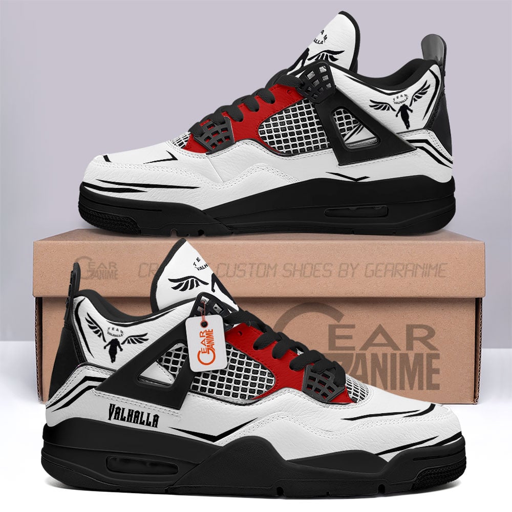 Valhalla Gang Retro 4 Leather Sneakers Custom Name