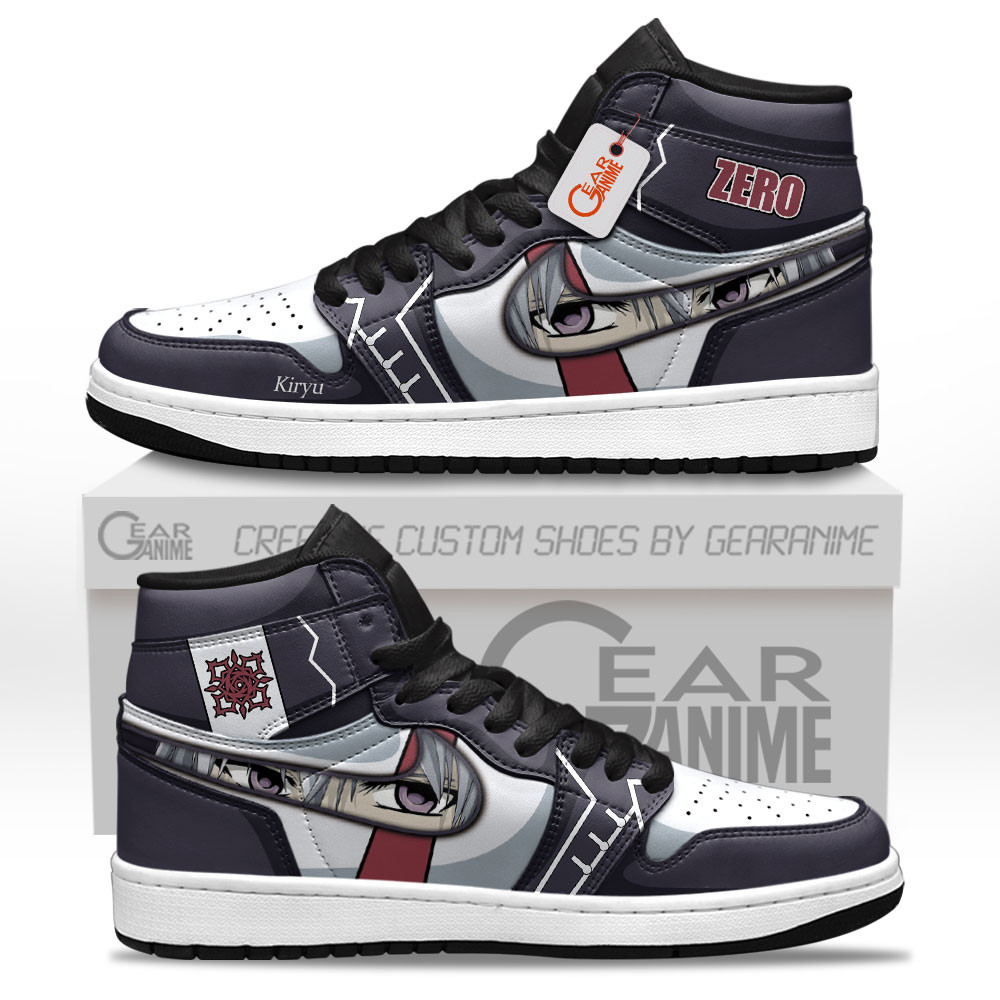 Vampire Knight Shoes Zero Kiryu Custom Anime High-Top Leather Sneakers