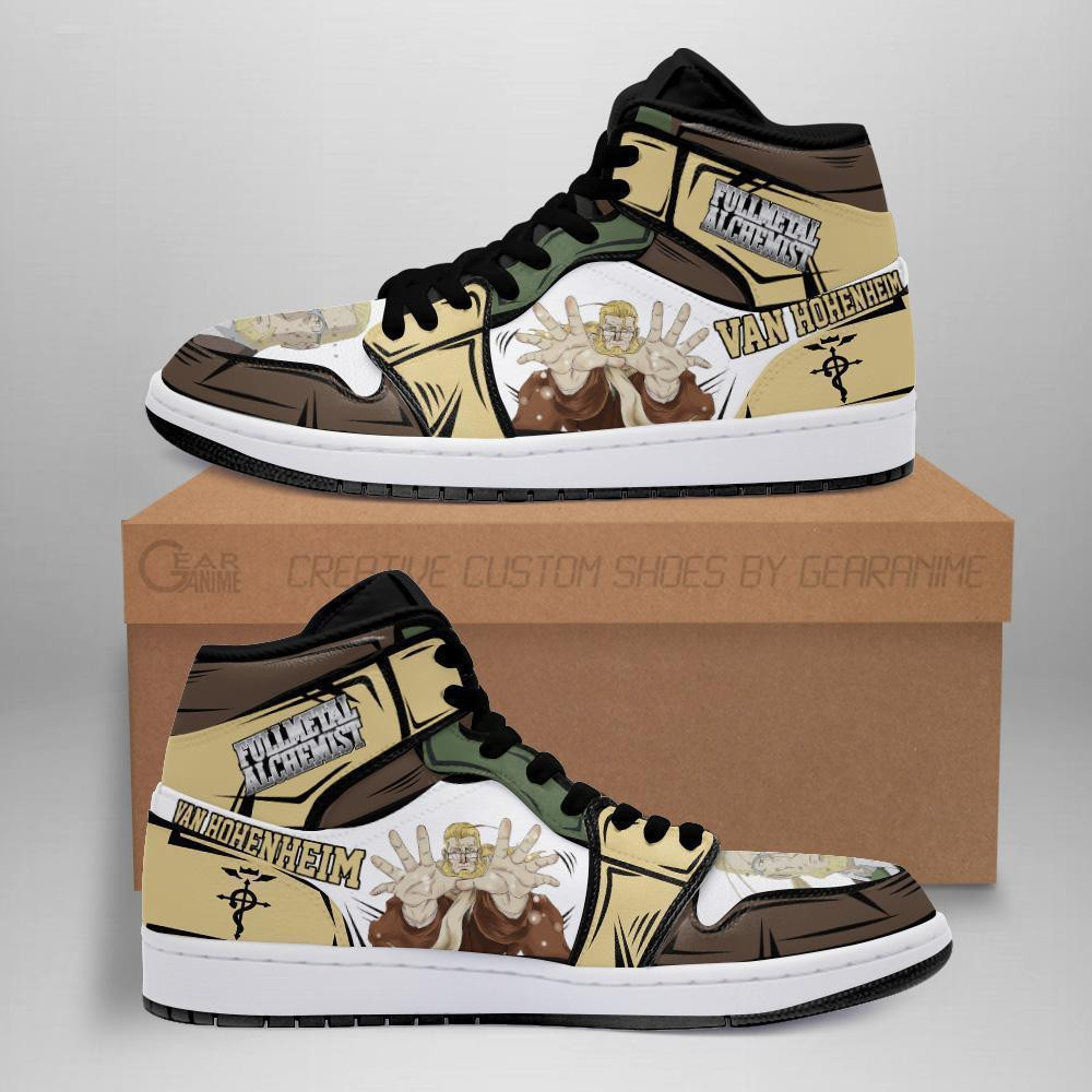 Van Hohenheim Custom Anime High-Top Leather Sneakers