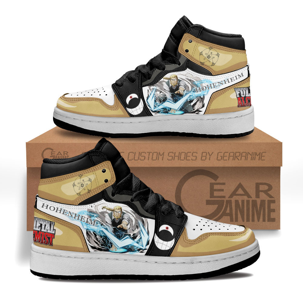 Van Hohenheim Custom Anime Kids High-Top Leather Sneakers