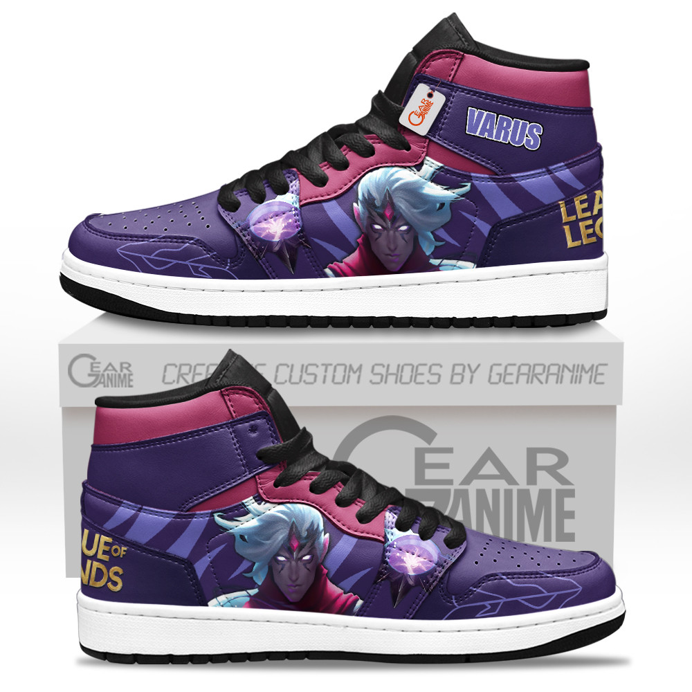 Varus Custom Gaming High-Top Leather Sneakers LOL Custom Name