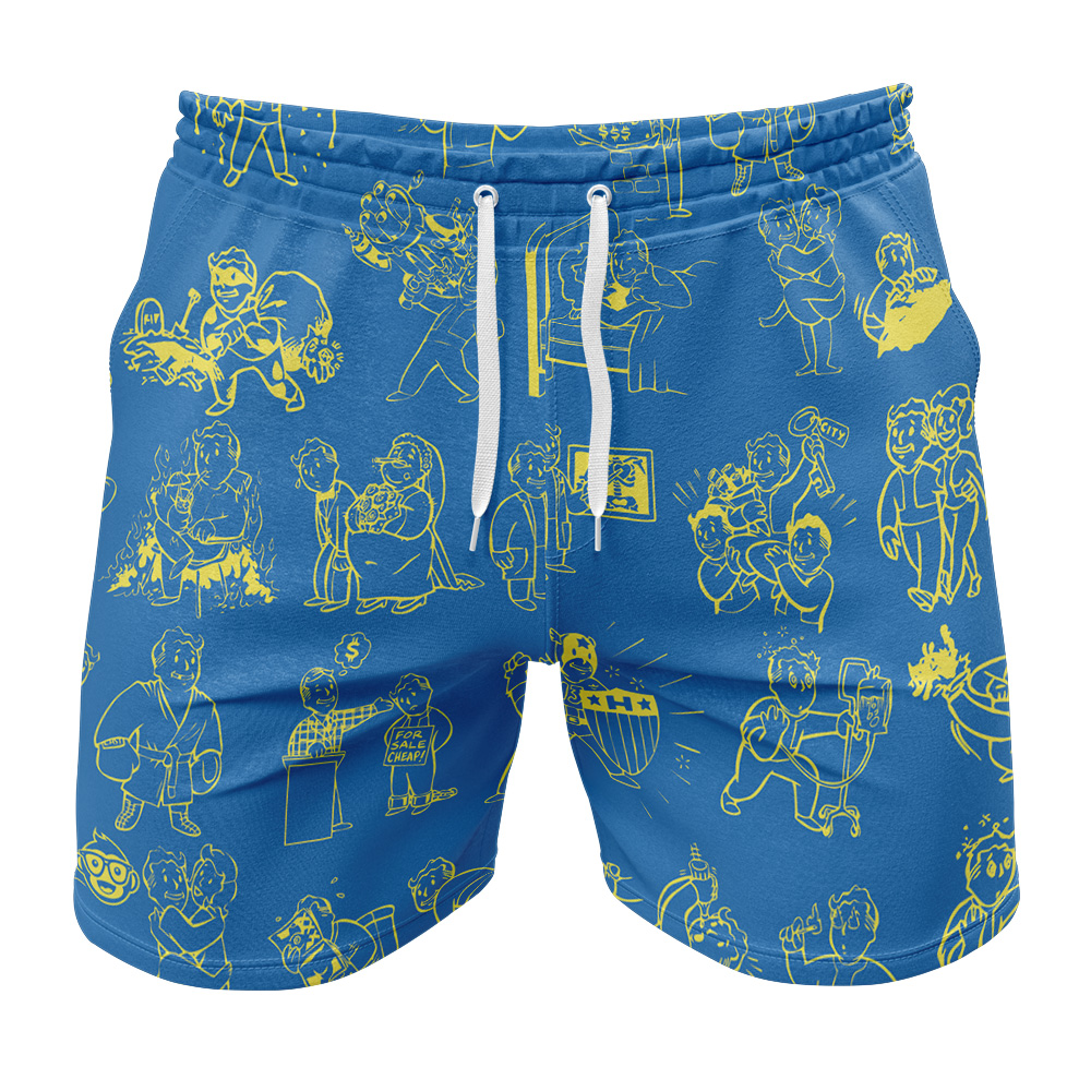 Vault Boy V2 Fallout Gym Shorts