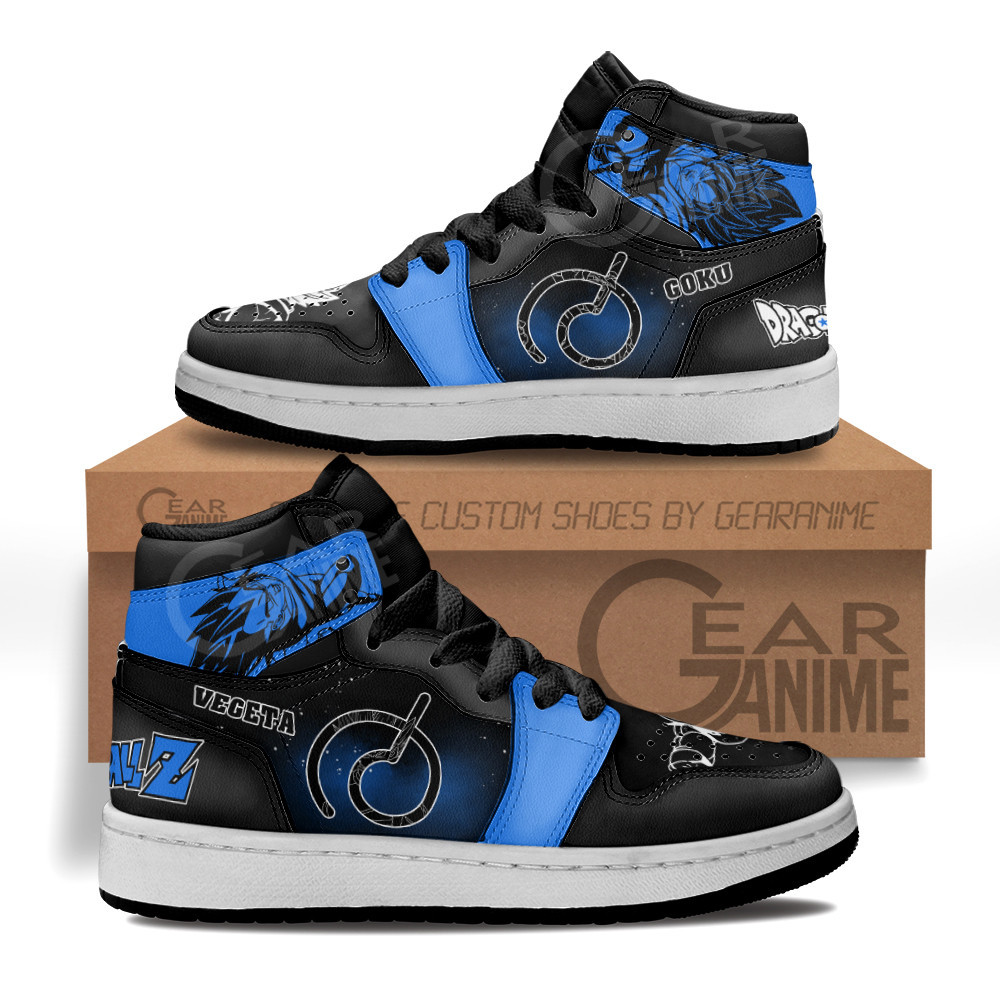 Vegeta and Goku Whis Custom Anime Kids High-Top Leather Sneakers Perfect Gift Shoes MV1503