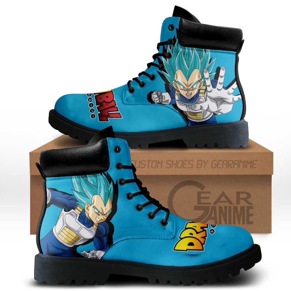 Vegeta Blue Custom Anime Combat Boots MV2811