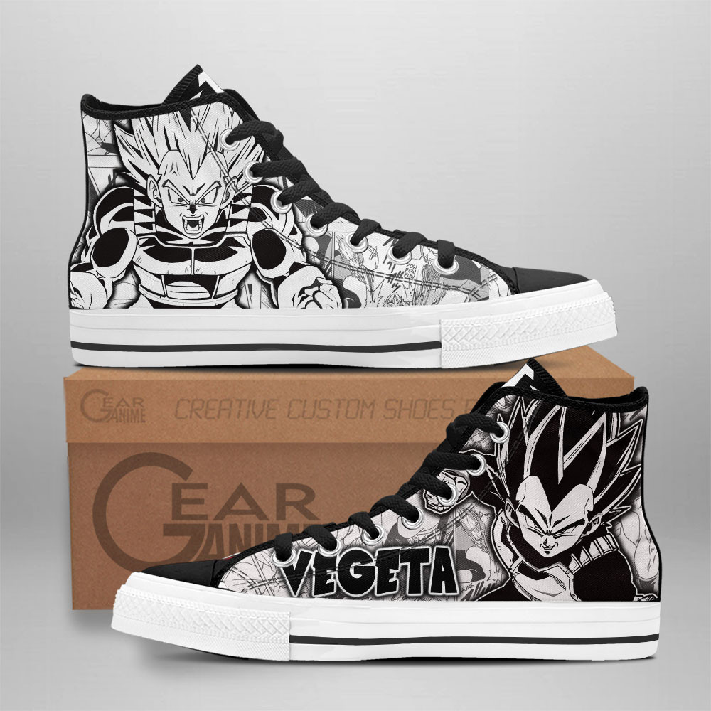 Vegeta Custom Anime High-Top Canvas Shoes