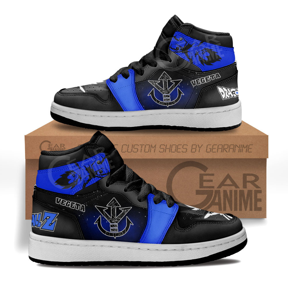 Vegeta Custom Anime Kids High-Top Leather Sneakers MV1503