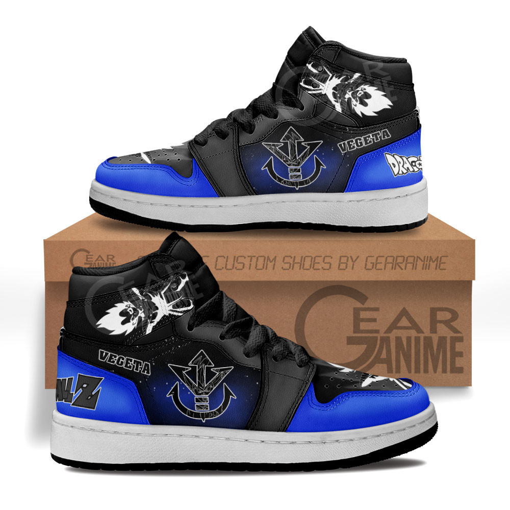 Vegeta Custom Anime Kids High-Top Leather Sneakers MV1503