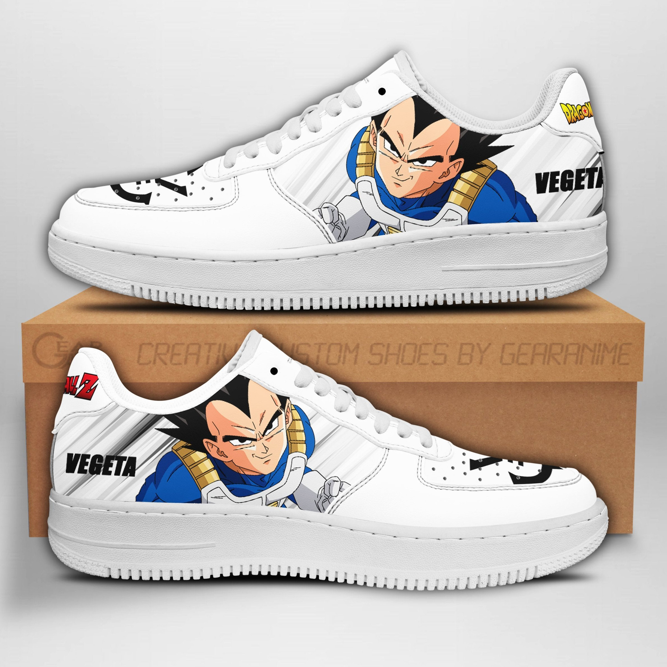 Vegeta Custom Anime Low-Top Leather Sneakers