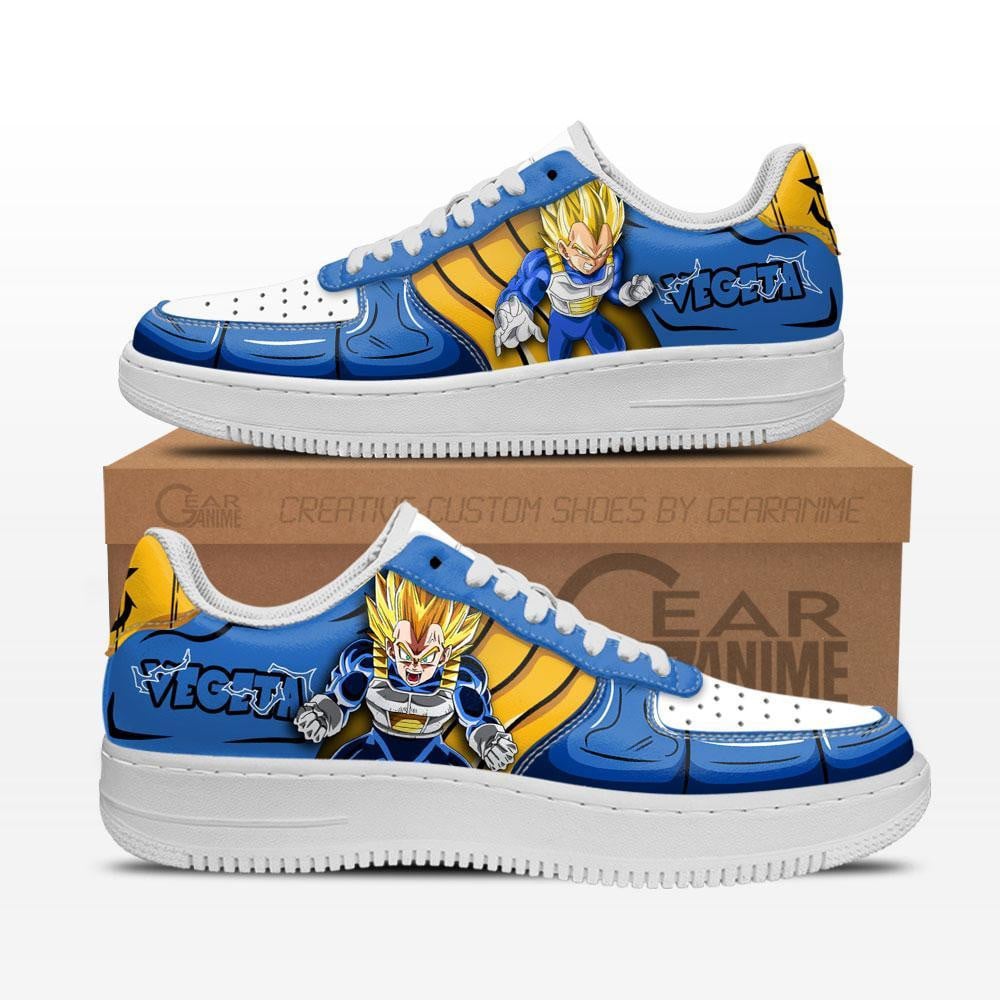 Vegeta SSJ Custom Anime Low-Top Leather Sneakers