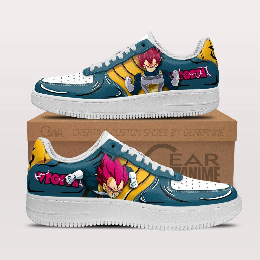 Vegeta SSJ God Custom Anime Low-Top Leather Sneakers