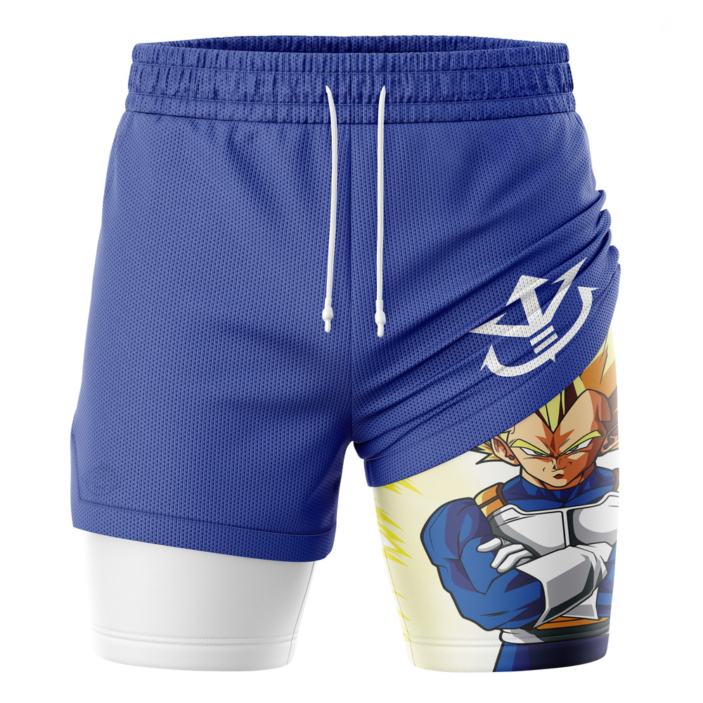 Vegeta Super Saiyan Dragon Ball Z 2-in-1 Performance Shorts