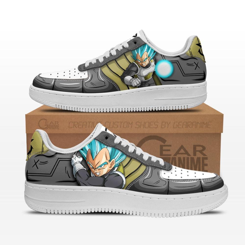 Vegeta Whis Armor Custom Anime Low-Top Leather Sneakers