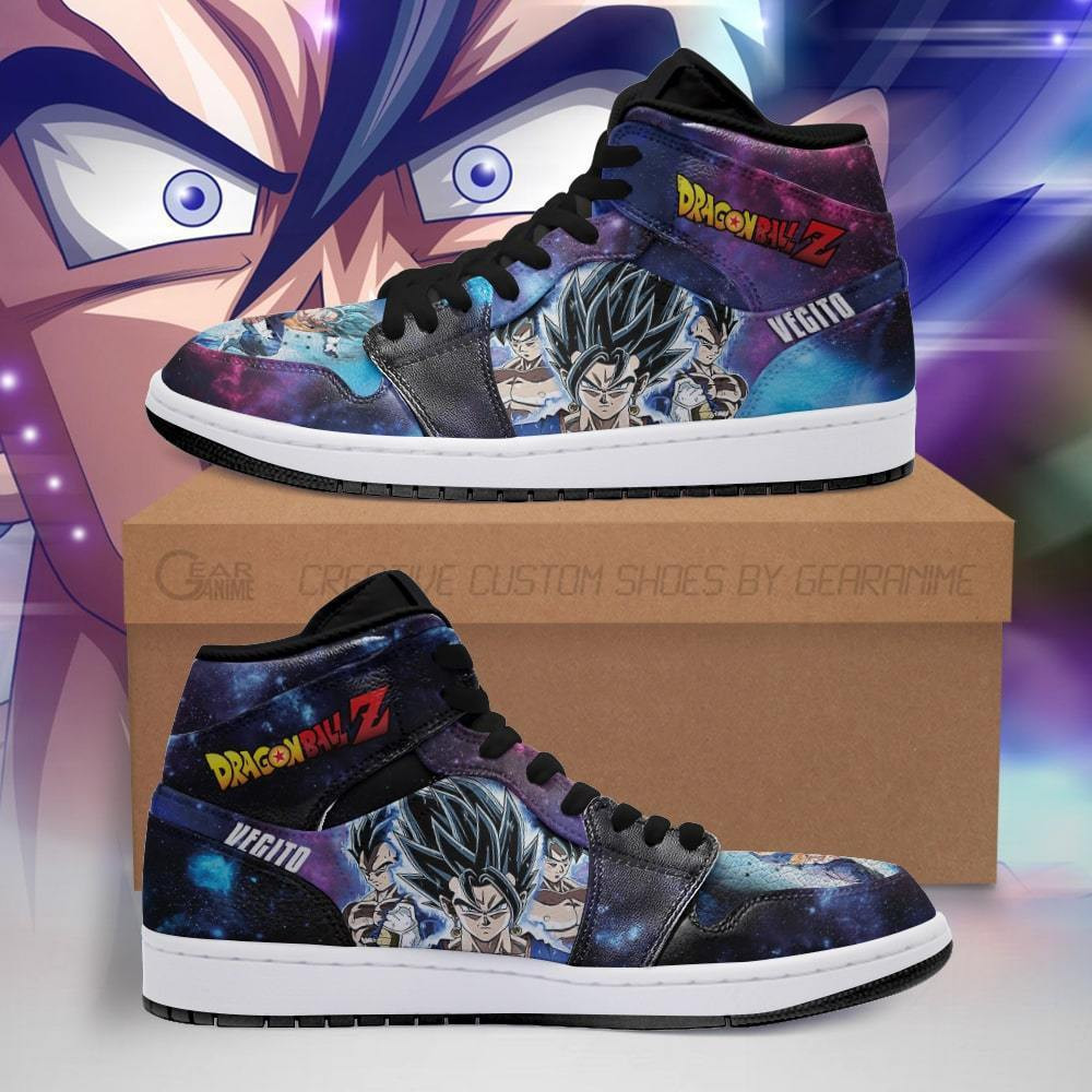 Vegito Custom Anime High-Top Leather Sneakers Galaxy PT04