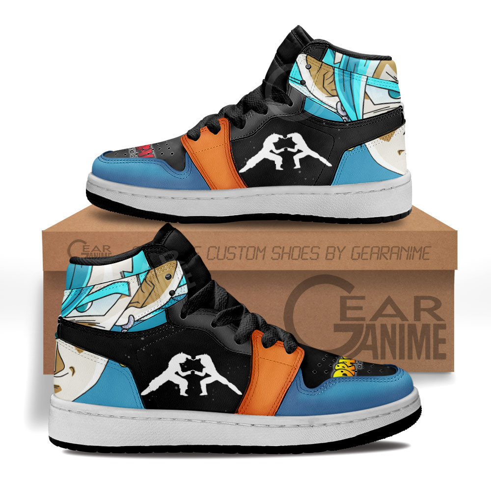 Vegito Custom Anime Kids High-Top Leather Sneakers MV1307