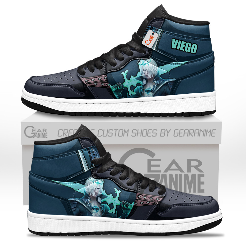Viego Custom Gaming High-Top Leather Sneakers Game LoL Esport Custom Name