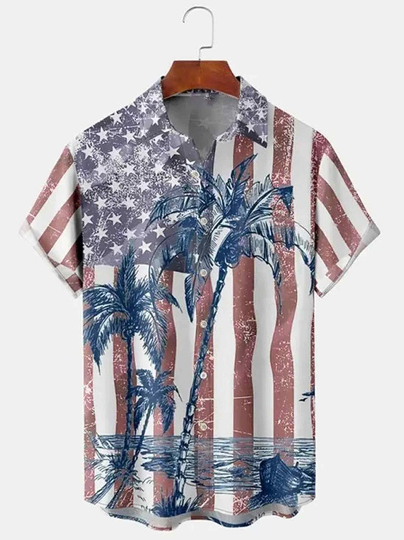 Vintage Comfortable American Button Shirt 250 Years Of America Clothing Gift For Men