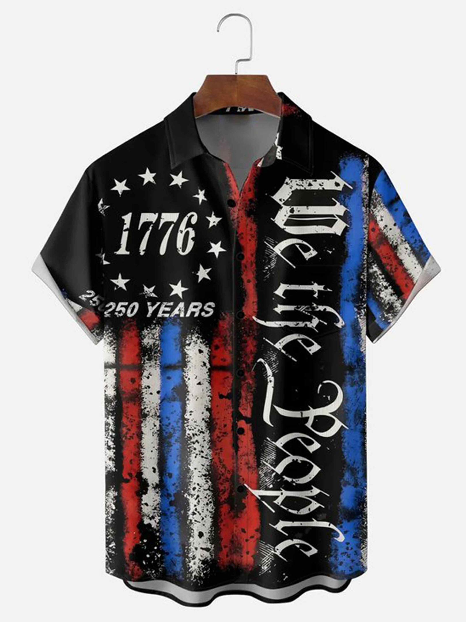 Vintage We The People Button Shirt 250 Years 1776 2026 Apparel Gift For Dad