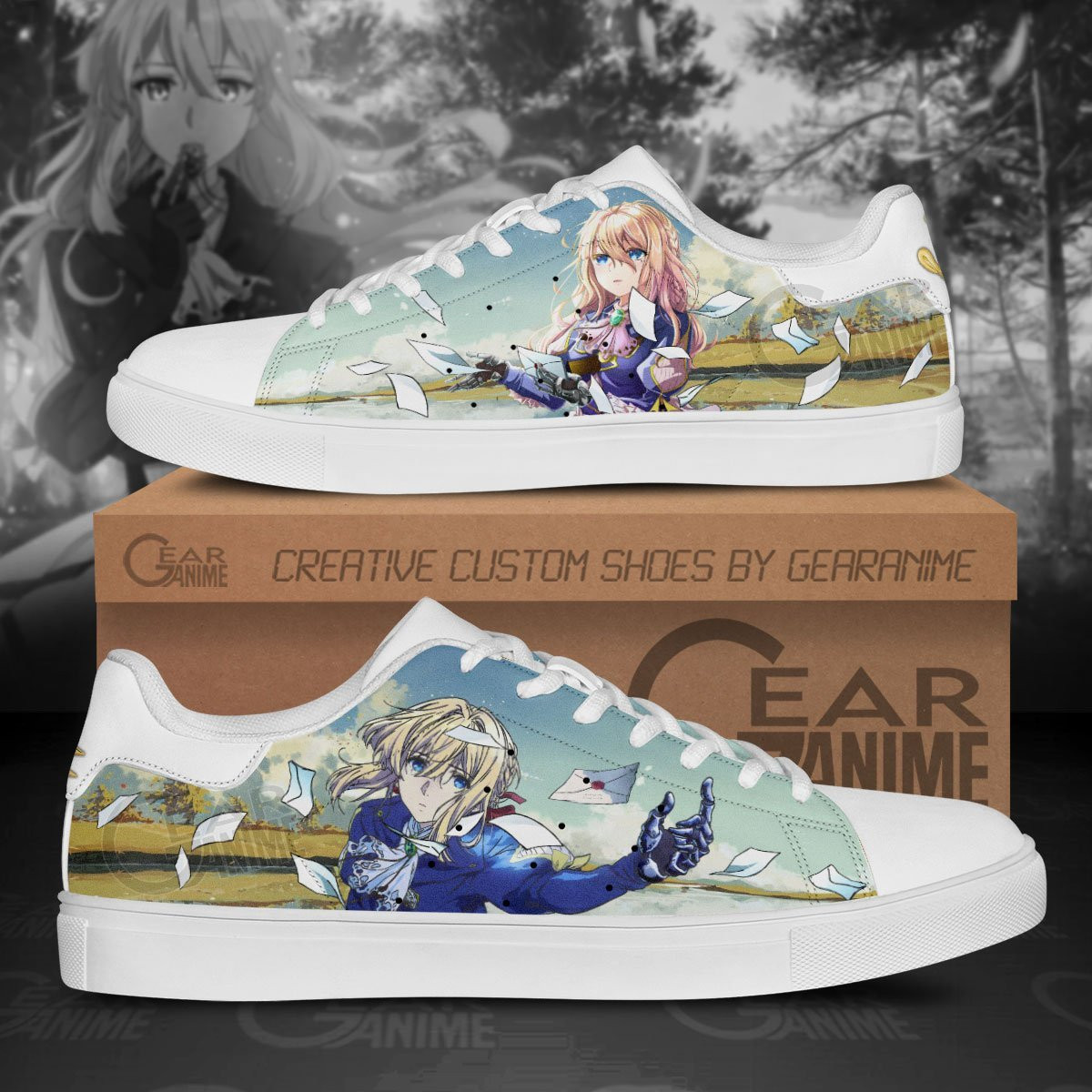 Violet Evergarden Custom Anime Classic Court Shoes