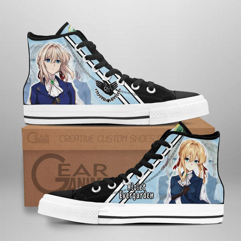 Violet Evergarden Custom Anime High-Top Canvas Shoes