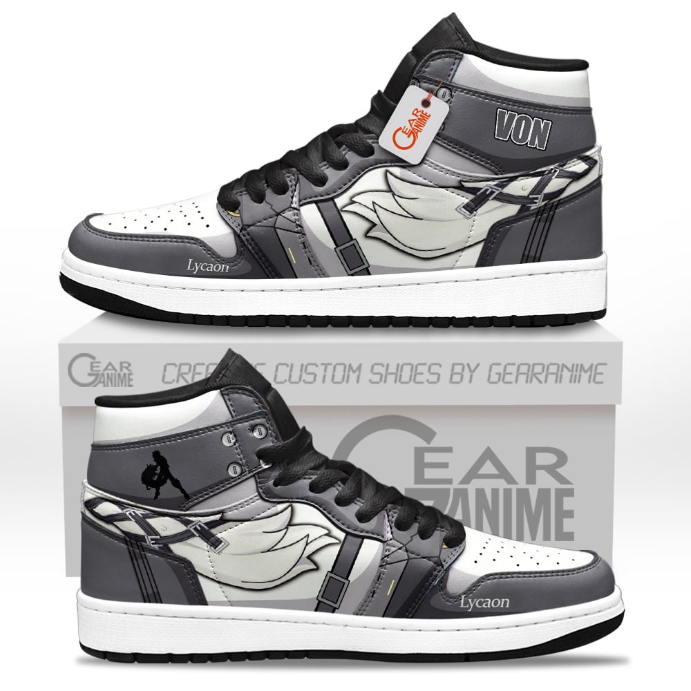 Von Lycaon Custom Gaming High-Top Leather Sneakers Zenless Zone Zero Custom Shoes