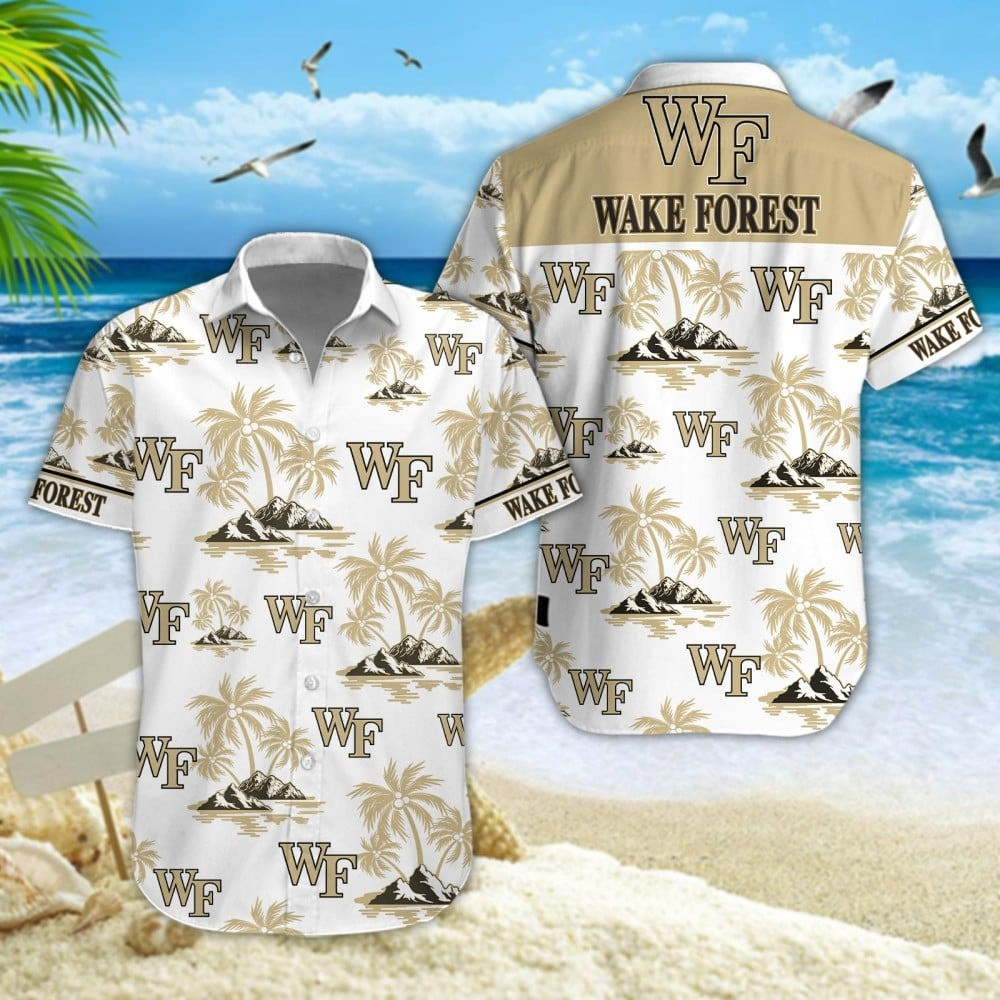 Wake Forest Demon Deacons Football Hawaiian NCAA Apparel Gift For Vacation Travelers