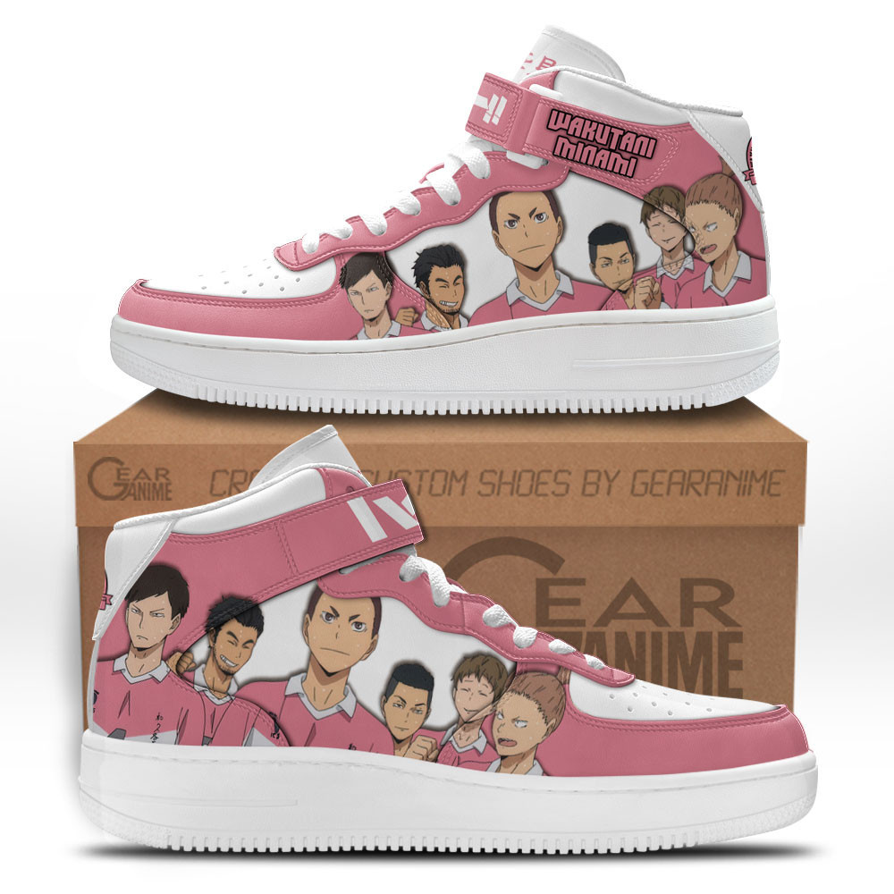 Wakutani Minami Custom Anime Mid-Top Leather Sneakers