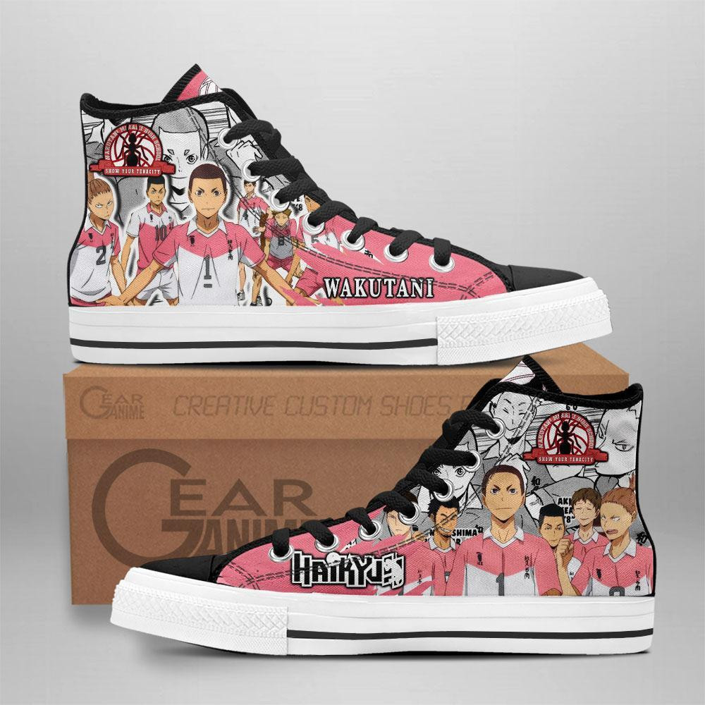 Wakutani South Custom Anime High-Top Canvas Shoes